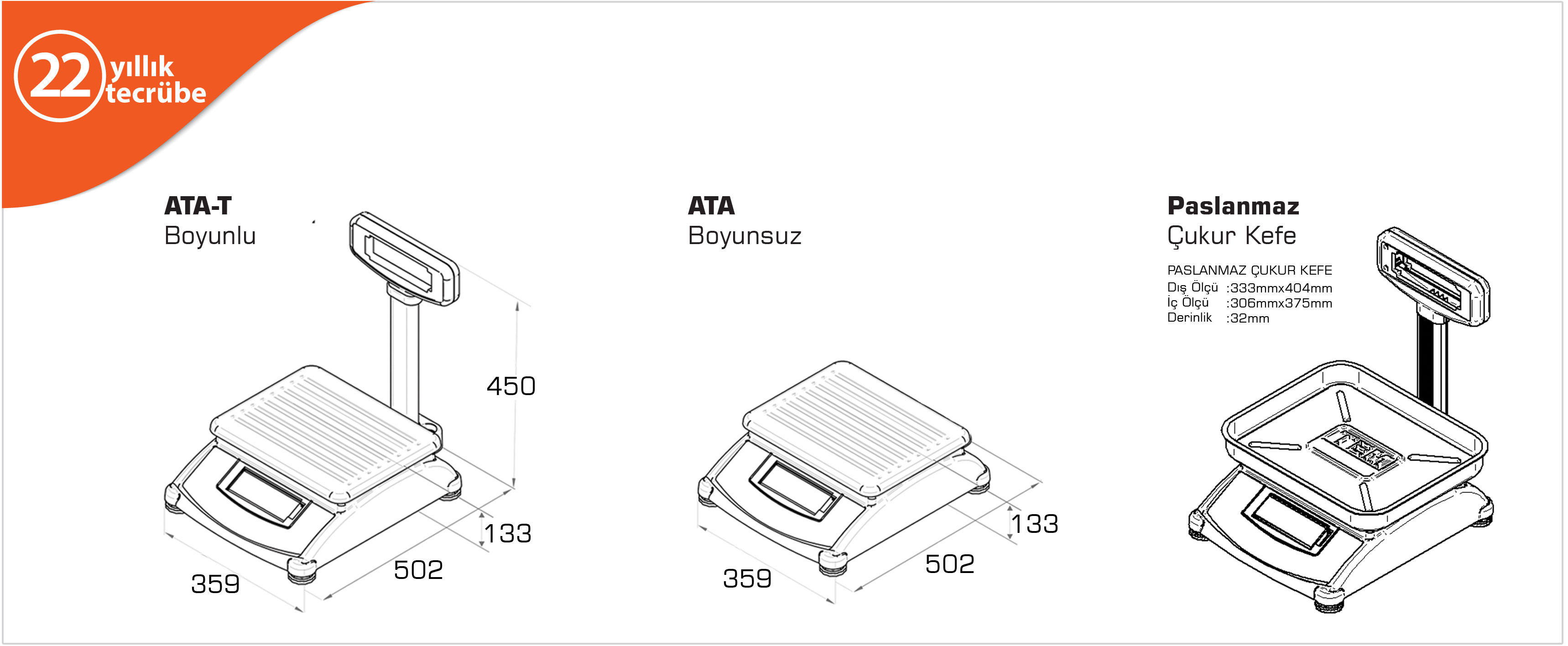 ATA LCD Serisi Parekende Teraziler