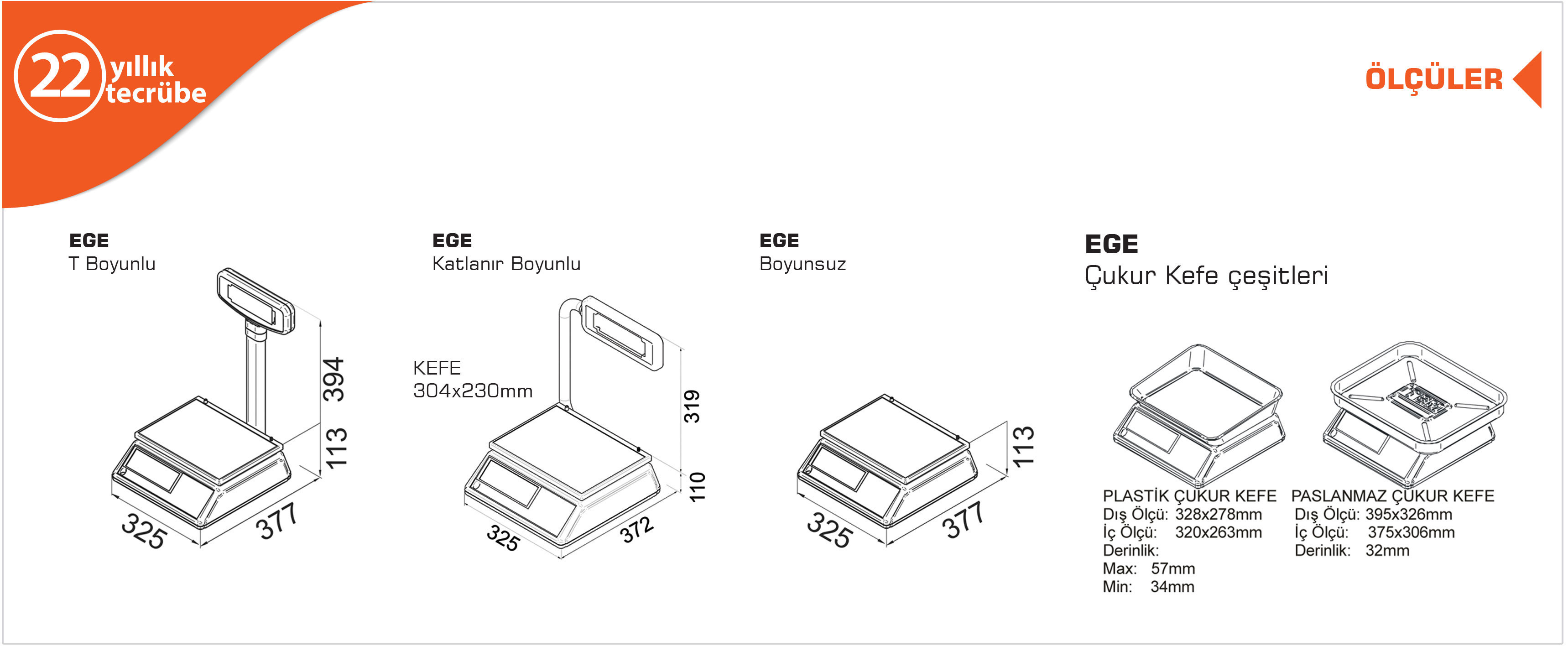 EGE LED V2 Serisi Parakende Teraziler